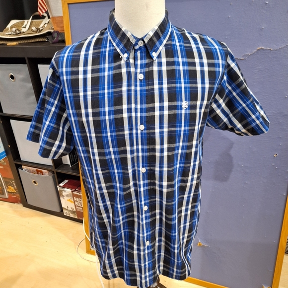 Stussy short sleeve plaid button down shirt Large - Picture 1 of 7